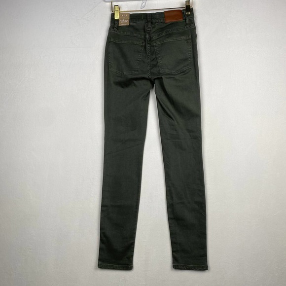 NWT Madewell Women's Size 23 Green 9'' High Rise Skinny Button Closure Jeans - Picture 8 of 15